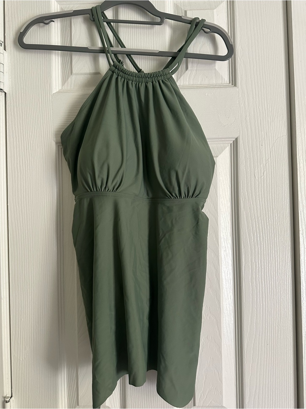 SHEIN Olive Green Halter Swimdress